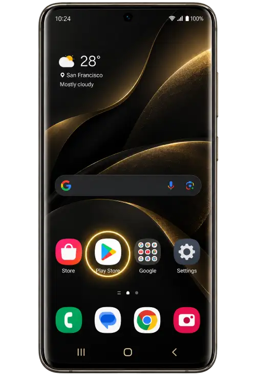 Open Google Play on an Android phone.