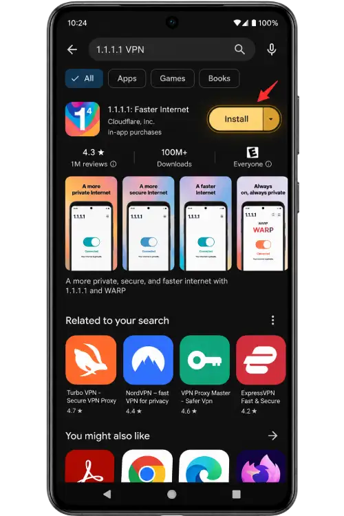 Check the application name and publisher on Google Play.