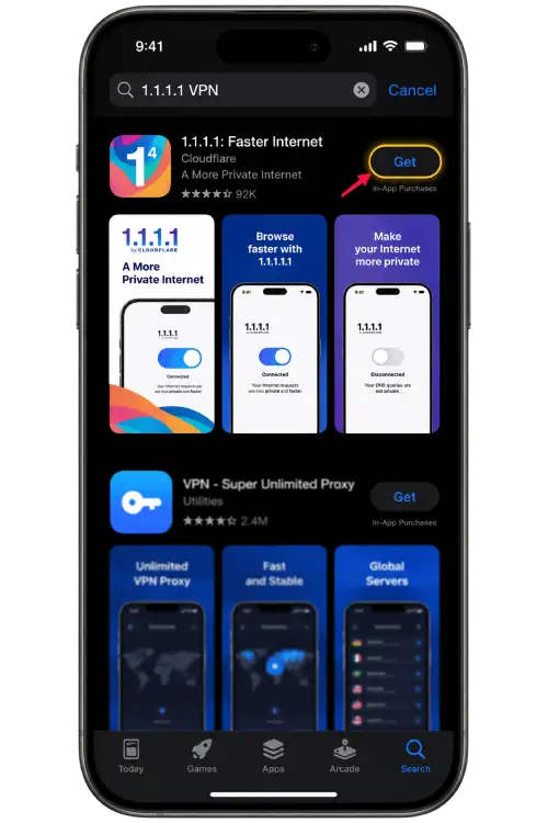 Review the application listing and publisher.
